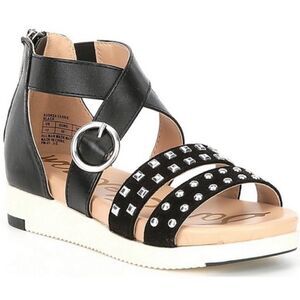 Sam Edelman Little Girls Audrea Cassie Sandals Black Faux Leather 4M New
